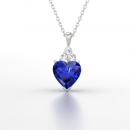 Marilyn Pendentif Saphir en Or blanc 18k