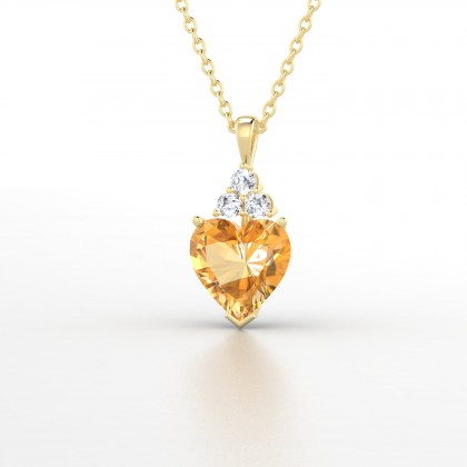 Marilyn Pendentif Citrine en Or jaune 18k