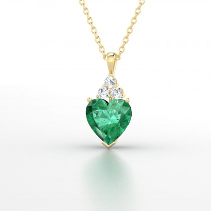 Marilyn Pendentif Emeraude en Or jaune 18k