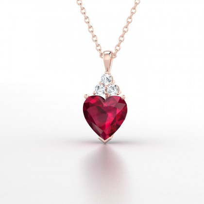 Marilyn Pendentif Rubis en Or rose 18k
