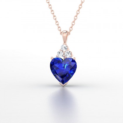 Marilyn Pendentif Saphir en Or rose 18k
