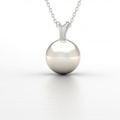 Moena Pendentif Perle d'eau douce blanche en Argent 925