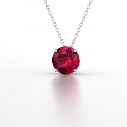 Moïra Pendentif Rubis en Or blanc 18k