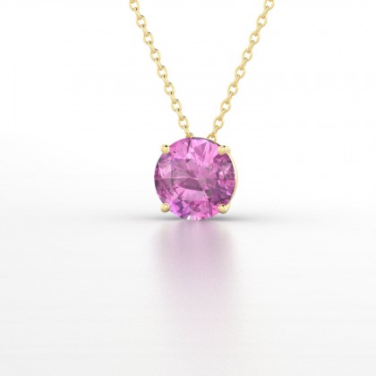Moïra Pendentif Saphir rose en Or jaune 18k