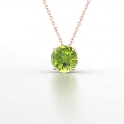 Moïra Pendentif Péridot en Or rose 18k