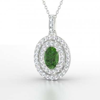 Odélie Pendentif Tourmaline en Or blanc 18k