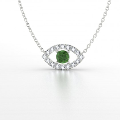 Persia Pendentif Tourmaline en Or blanc 18k