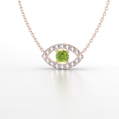 Persia Pendentif Péridot en Or rose 18k