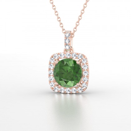 Phénomène Pendentif Tourmaline en Or rose 18k