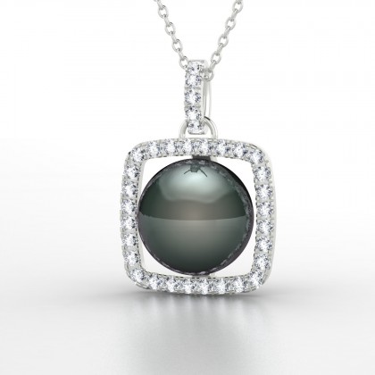 Rava Pendentif Perle de Tahiti en Or blanc 18k