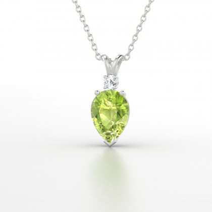 Régal Pendentif Péridot en Argent 925