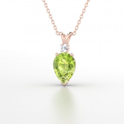 Régal Pendentif Péridot en Or rose 18k