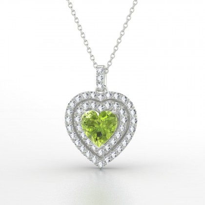 Sanseverina Pendentif Péridot en Argent 925