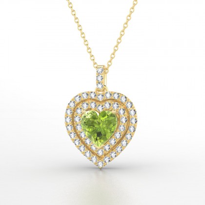 Sanseverina Pendentif Péridot en Or jaune 18k