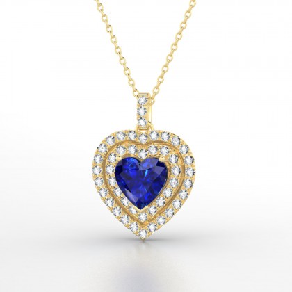 Sanseverina Pendentif Saphir en Or jaune 18k