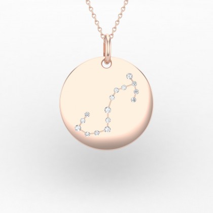 Scorpio Pendentif Diamant en Or rose 18k