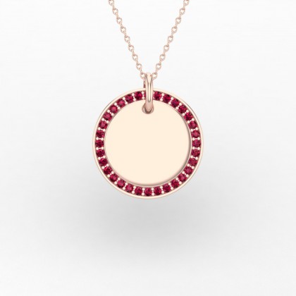 Sinope Pendentif Rubis en Or rose 18k