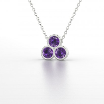 Triade Pendentif Améthyste en Argent 925