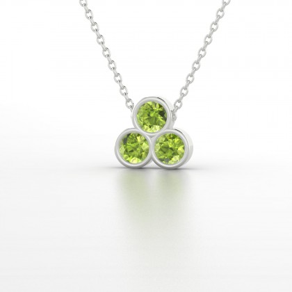 Triade Pendentif Péridot en Argent 925