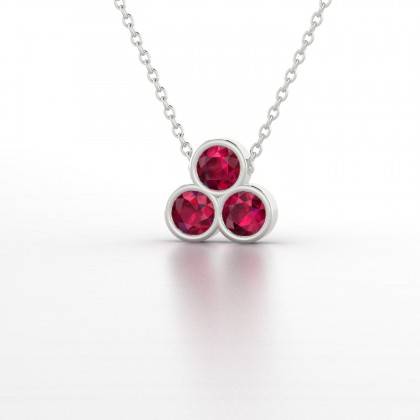 Triade Pendentif Rubis en Argent 925