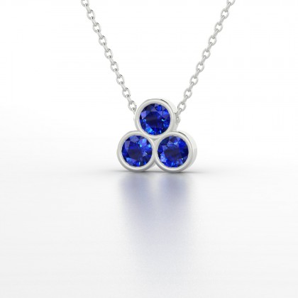 Triade Pendentif Saphir en Argent 925