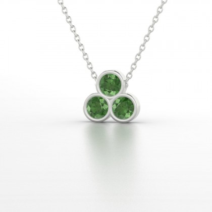Triade Pendentif Tourmaline en Argent 925