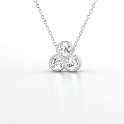 Triade Pendentif Diamant en Or blanc 18k