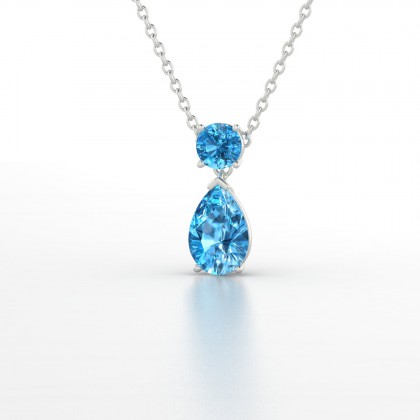 Yvette Pendentif Topaze en Argent 925