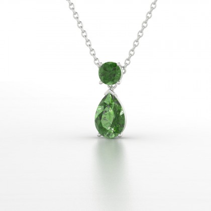 Yvette Pendentif Tourmaline en Argent 925