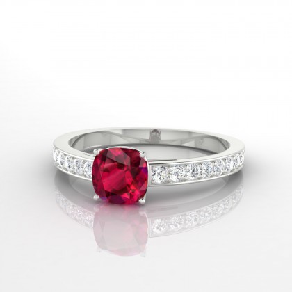 Tamara Bague Rubis en Or blanc 18k