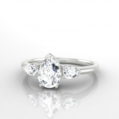 Accordance Bague Diamant en Or blanc 18k