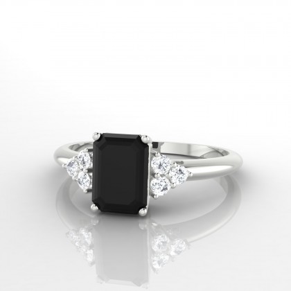Admiration Bague Diamantanoir en Or blanc 18k