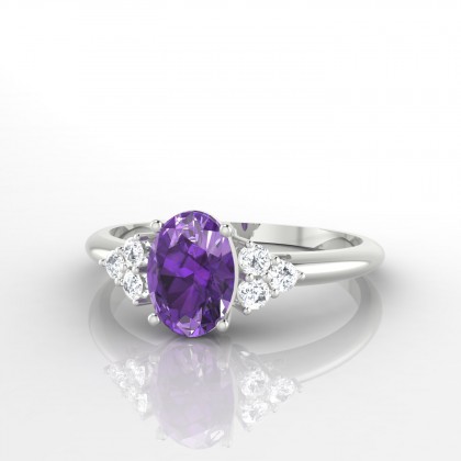 Allégresse Bague Améthyste en Or blanc 18k