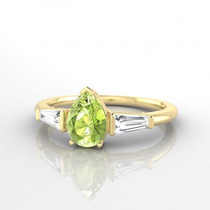 Confidence Bague Péridot en Or jaune 18k