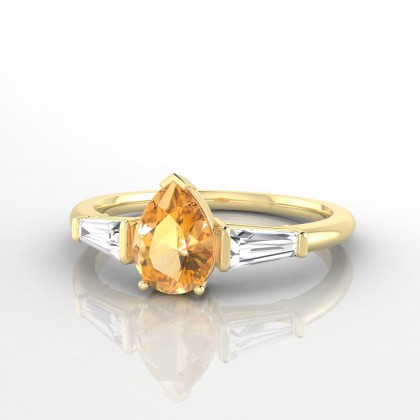Confidence Bague Citrine en Or jaune 18k