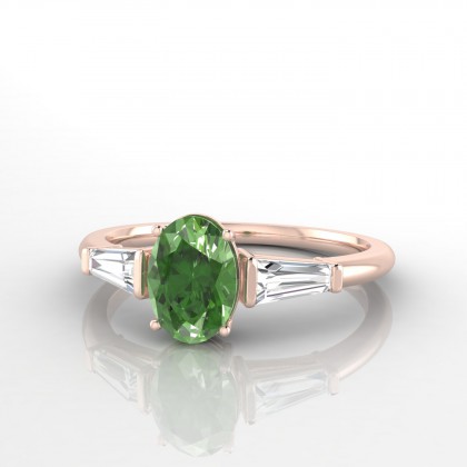 Prestigieuse Bague Tourmaline en Or rose 18k