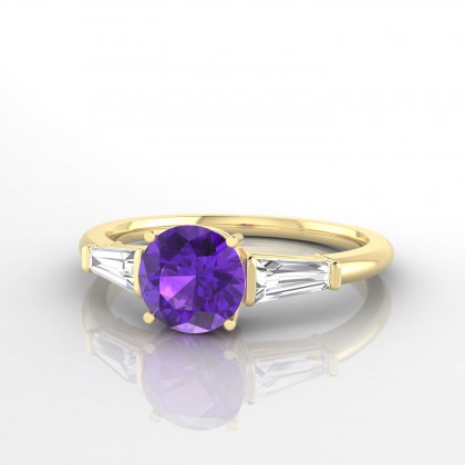 Vénérée Bague Améthyste en Or jaune 18k