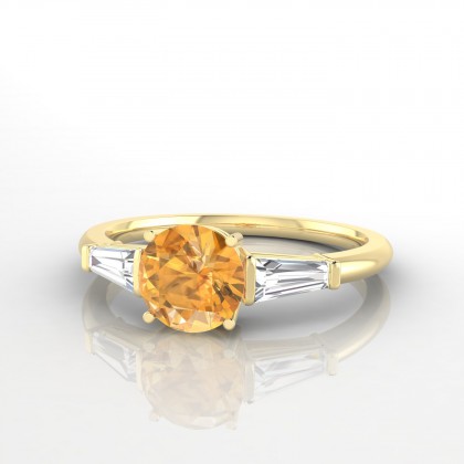 Vénérée Bague Citrine en Or jaune 18k