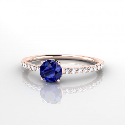 Aliénor Bague Saphir en Or rose 18k