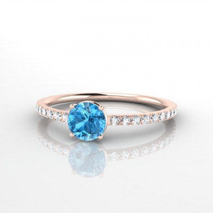 Aliénor Bague Topaze en Or rose 18k