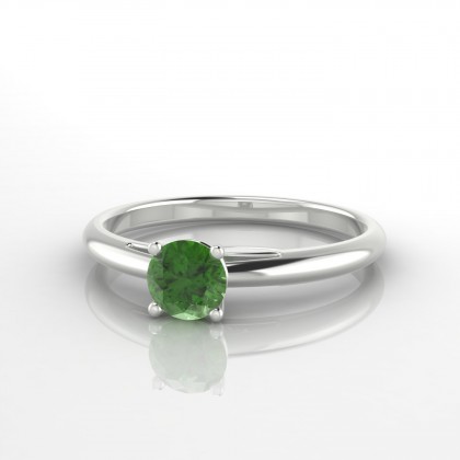 Annaëlle Solitaire Tourmaline en Or blanc 18k