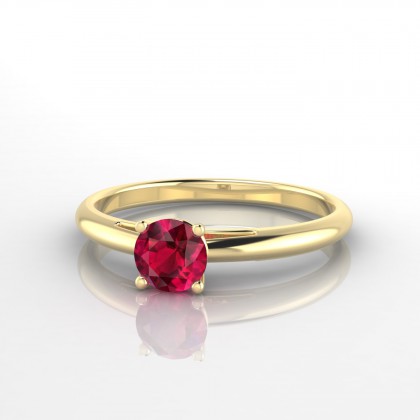 Annaëlle Solitaire Rubis en Or jaune 18k