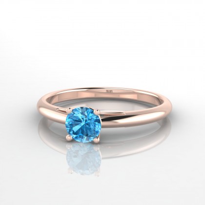 Annaëlle Solitaire Topaze en Or rose 18k