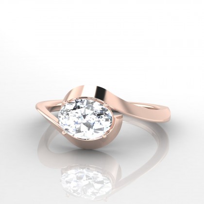 Attrait Bague Diamant en Or rose 18k