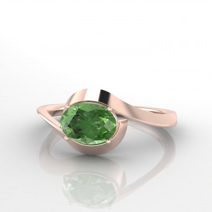 Attrait Bague Tourmaline en Or rose 18k