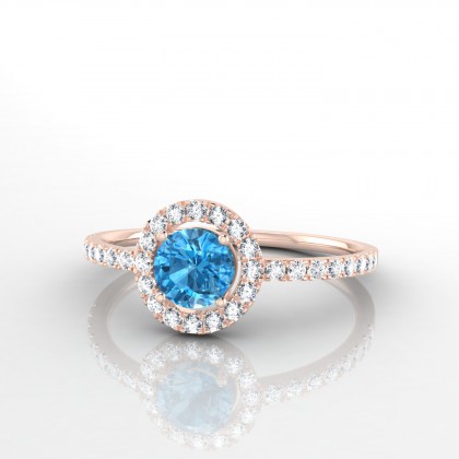 Aurélia Bague Topaze en Or rose 18k