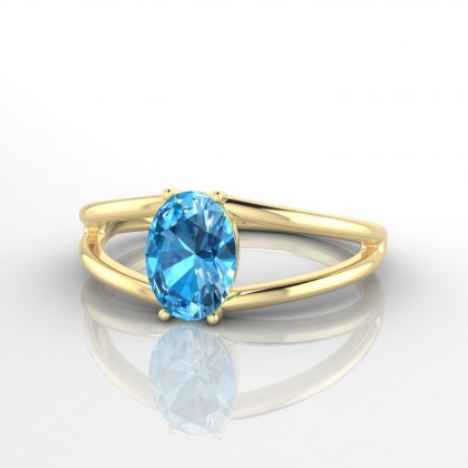 Aurore Bague Topaze en Or jaune 18k