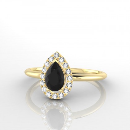 Barbara Bague Diamant noir en Or jaune 18k