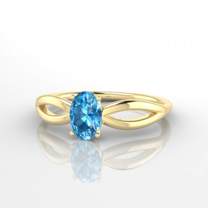 Bella Bague Topaze en Or jaune 18k