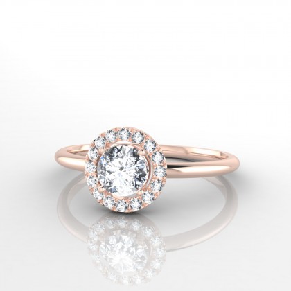 Cléa Bague Diamant en Or rose 18k